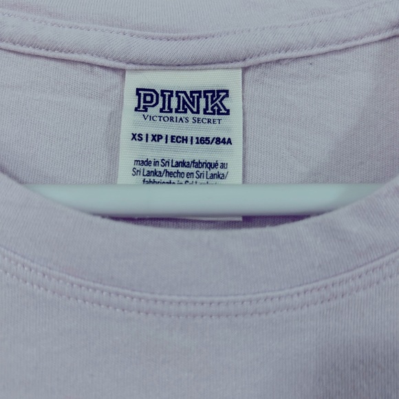 PINK Light Lilac Tee Sz XS - Picture 2 of 4